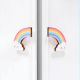 Handcrafted Rainbow Cupboard Handles in Acacia Wood Set